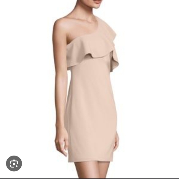 Elizabeth and James Dresses & Skirts - Elizabeth and James One-Shoulder Beige Dress